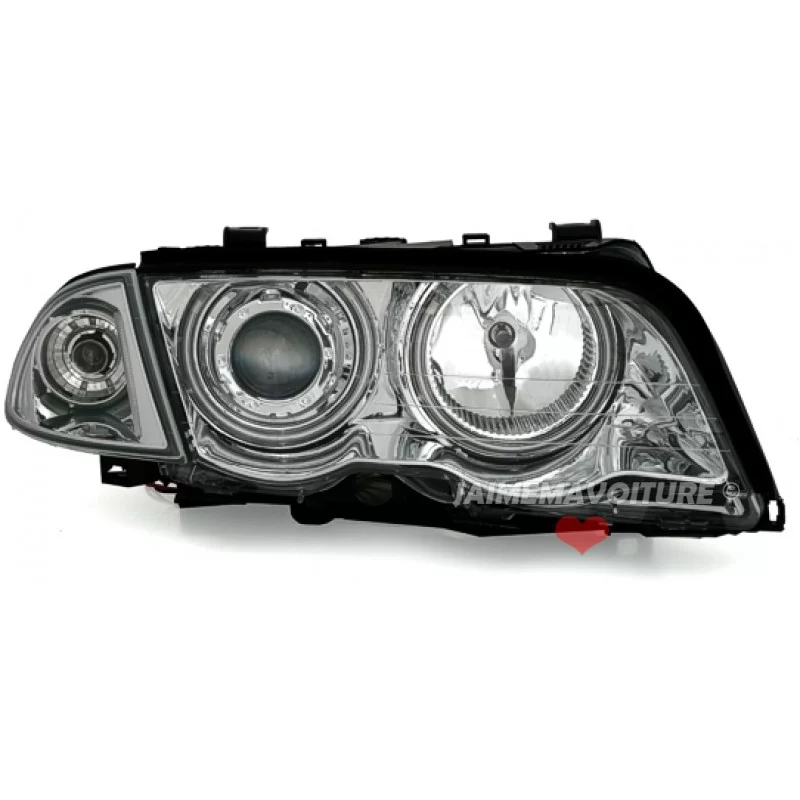 Phares avants angel eyes CCFL BMW Série 3 Chrome