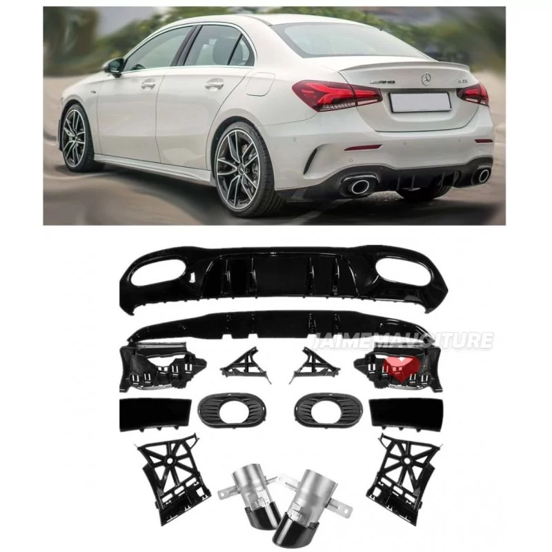 Rear Diffuser Exhausts A35 AMG Mercedes Class A V177 Sedan