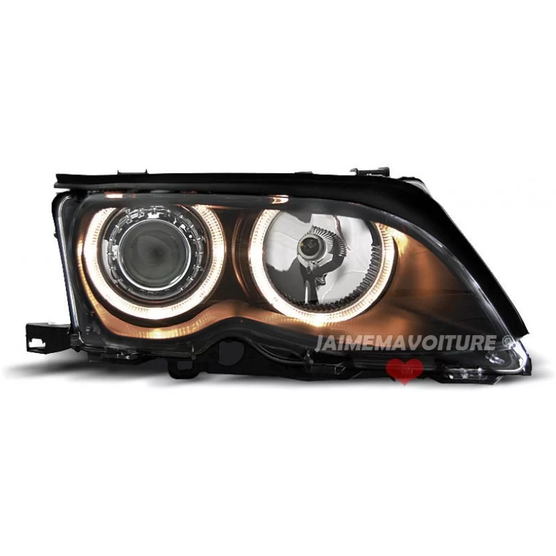 Phare Avant Angel Eyes Tuning Bmw E Berline Phase Noir