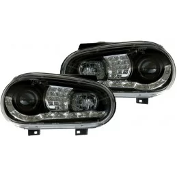 LED-frontljus för Golf 4 svart