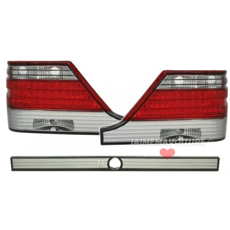 LED achterlichten voor Mercedes S Klasse W140 rood wit