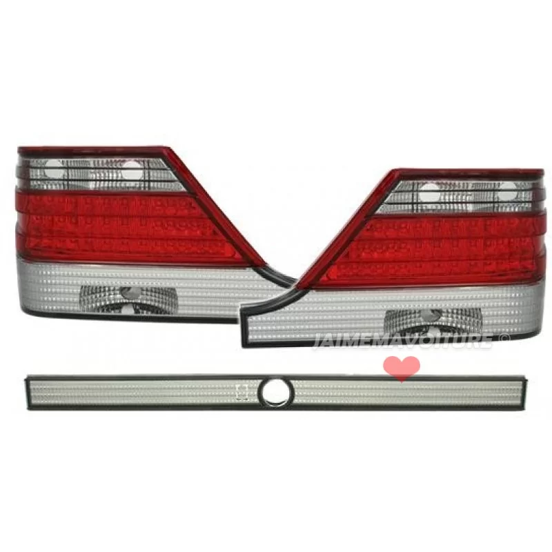 LED-bakljus för Mercedes S-klass W140 rödvit