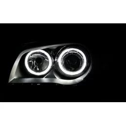 BMW 1-serie led-strålkastare med änglaljus