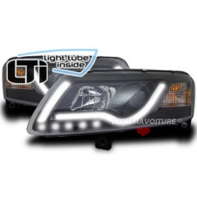 Schwarz Frontleuchten LED LTI Audi A6