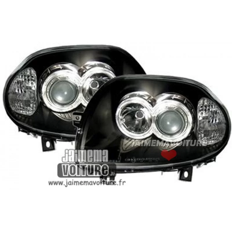 Renault Clio 2 koplampen met angel eyes