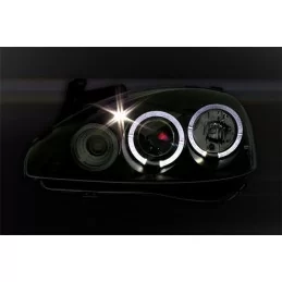 Angel eyes koplampen voor Opel Corsa C zwart