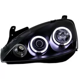 Fari anteriori angel eyes CCFL Opel Corsa C