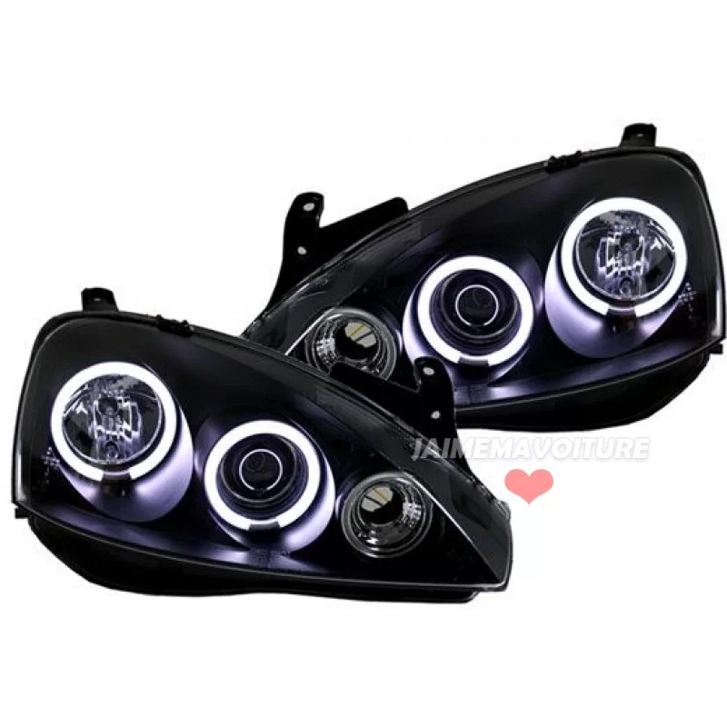 Voorlichten angel eyes CCFL Opel Corsa C