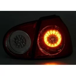 Golf red white 5 led rear lights