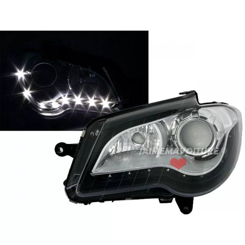 Frontal LED Faros VW Touran cirugía estética negro