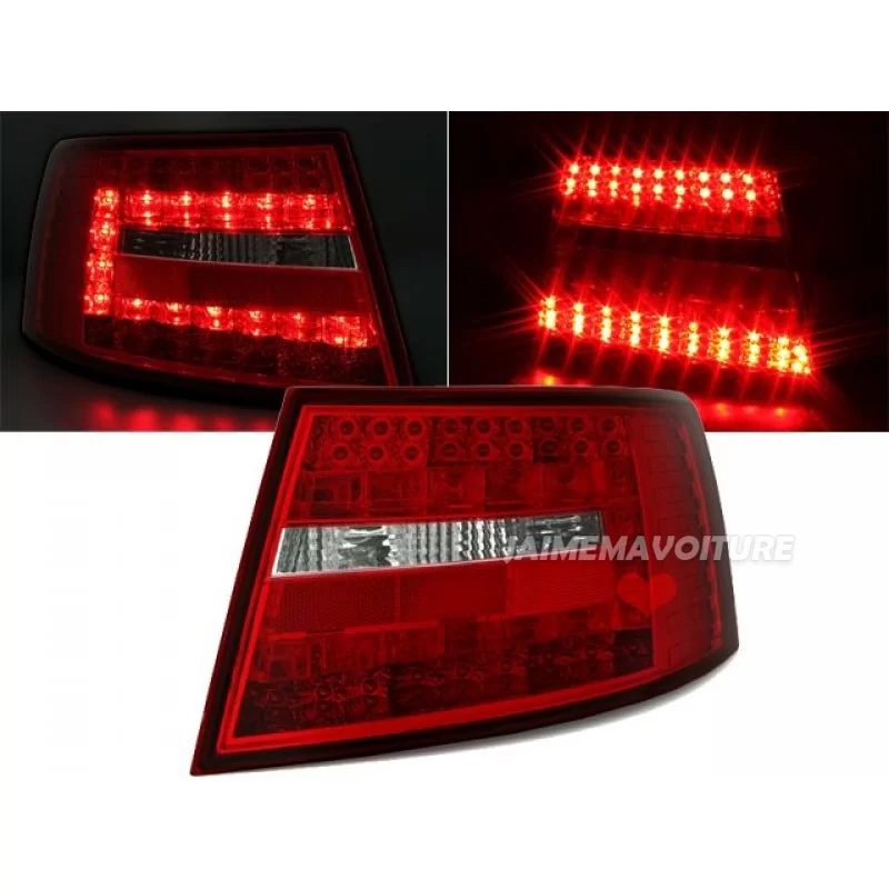 Luci posteriori a LED Audi A6 rosso bianco