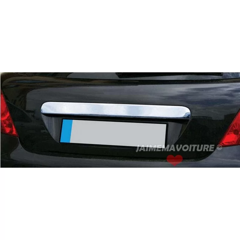 Aluminium kofferlip chroom PEUGEOT 207