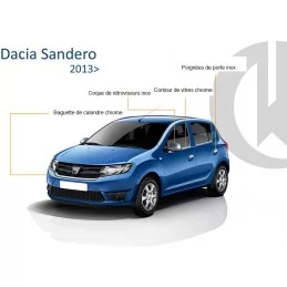 2013 DACIA SANDERO: cornice della griglia in cromo, alluminio e acciaio inox