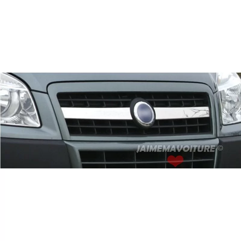 Kühlergrill Chrom 2 Stück Edelstahl FIAT DOBLO Aluminiumstab