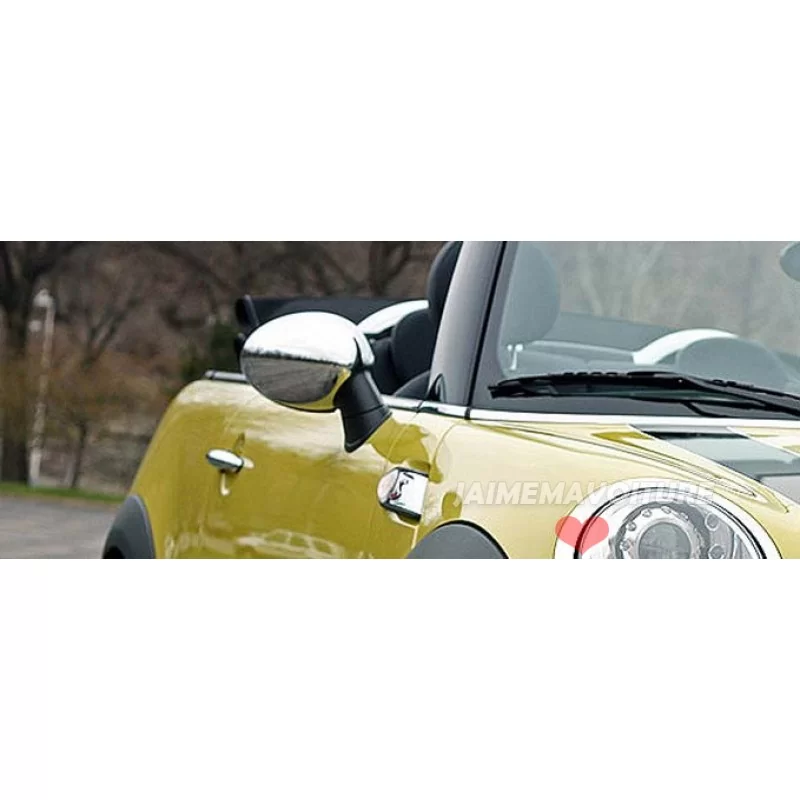 Chroom aluminium spiegelkappen 2 stuks RVS MINI COOPER R56