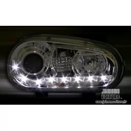 LED-frontljus för Golf 4 svart