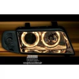 Ojos de angel faros Audi A4 B5 cromo