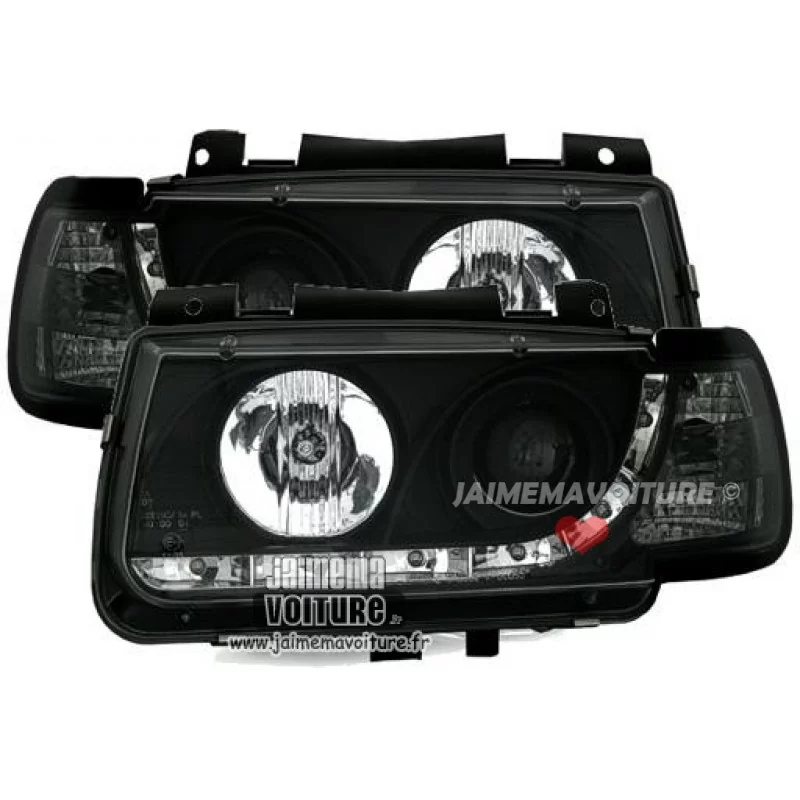  VW Polo 6N Sonar LED koplampen Zwart