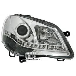 VW Polo 9N3 LED-strålkastare Sonar Chrome