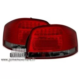 LED achterlichten Audi A3 gerookt rood zwart tuning