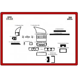 Dashboard insert BMW 3 serie E36 20 stuks