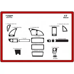 Inserto cruscotto CITROEN Xsara I 17 pezzi