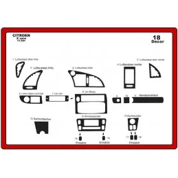 Instrumentbrädesinsats CITROEN Xsara II 18 delar