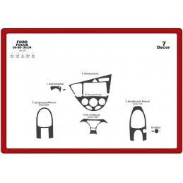 Dashboard insert FORD Focus 1998-2004 7 stuks
