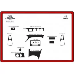 Inserto cruscotto FORD Escord 1995-2000 12 pezzi