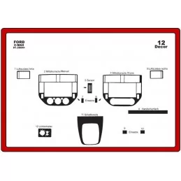 Dashboard insert FORD C Max 2004-2010 12 stuks