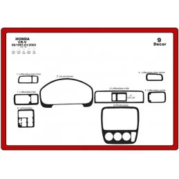 Inserto cruscotto HONDA CR-V 1997-2002 9 pezzi