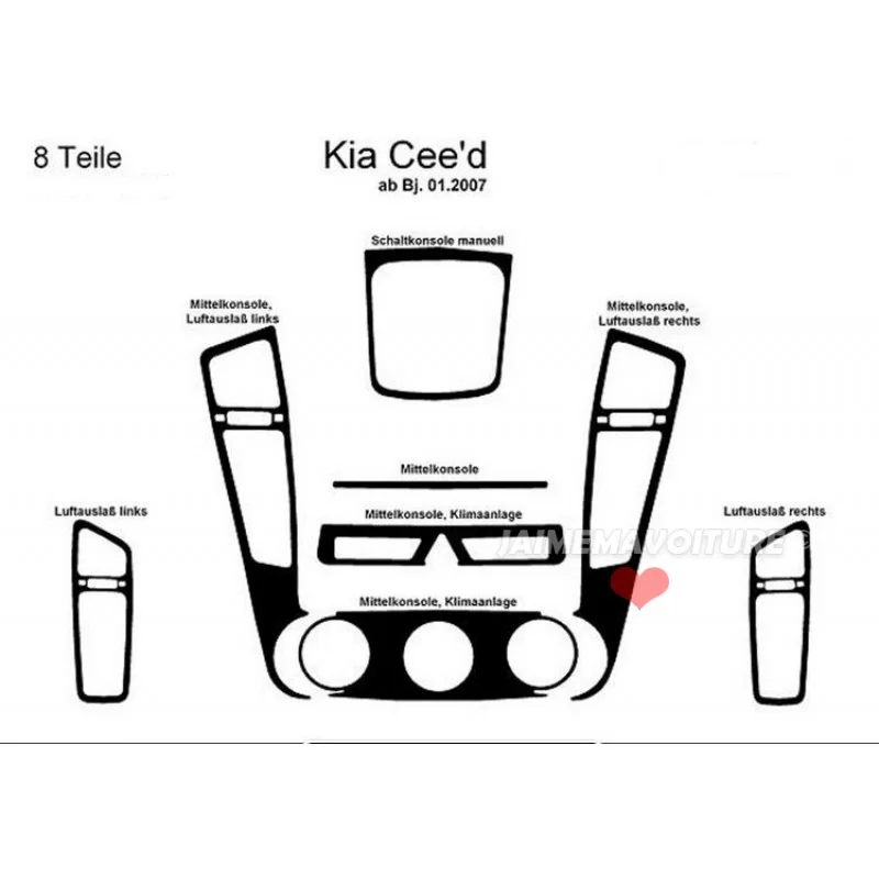 Inserto cruscotto KIA Ceed 8 pezzi