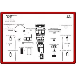 Dashboard insert MAZDA Mazda 6 34 stuks