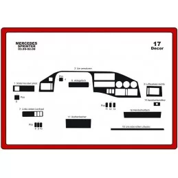 Inserto cruscotto MERCEDES Sprinter / Volt 17 pezzi