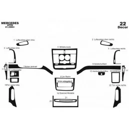 Inserto cruscotto MERCEDES Vito 2006- 22 pezzi