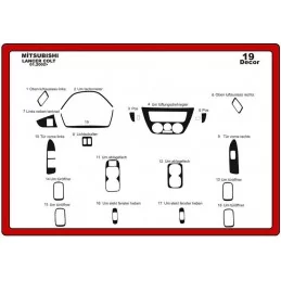 Dashboard insert MITSUBISHI Lancer 19 stuks