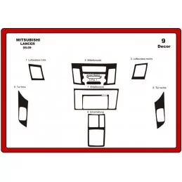 Insert tableau de bord MITSUBISHI Lancer 9 pièces