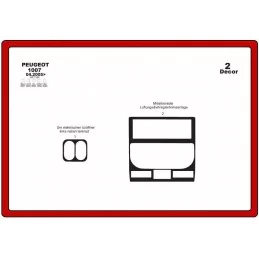 Instrumentbrädesinsats PEUGEOT 1007 2 stycken