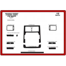 Inserto cruscotto PEUGEOT Expert 2007 - 12 pezzi