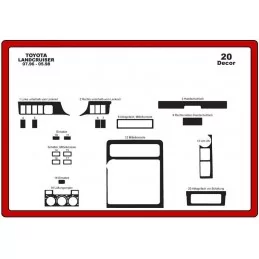 Inserto cruscotto TOYOTA Landcruiser 1996-1998 20 pezzi