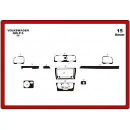 Inserto cruscotto VOLKSWAGEN Golf VI 15 pezzi