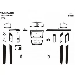 Dashboard insert VOLKSWAGEN Golf VI Plus 19 stuks