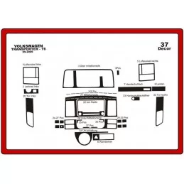 Dashboard insert VOLKSWAGEN Transporter T5 2009- 37 stuks