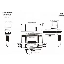 Dashboard insert VOLKSWAGEN Multivan T5 2009- 37 stuks