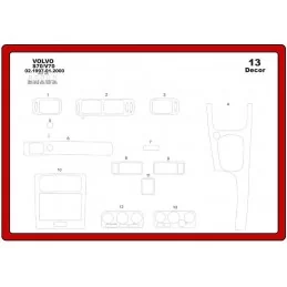 Inserto cruscotto VOLVO S 70 / V 70 1997-1999 13 pezzi