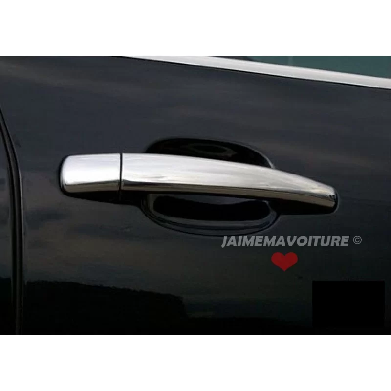 Peugeot 208 dörrhandtagsskydd i kromad aluminium