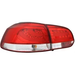 Nuove luci posteriori a led per VW Golf 6 - Rosso bianco