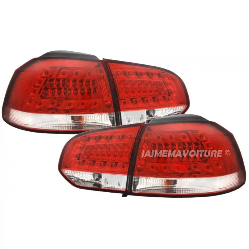 Golf 6 LED achterlichten Rood Wit