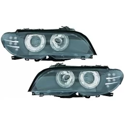 Angel eyes before BMW E46 series 3 cup convertible - black XENON