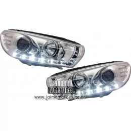 Scirocco Black LED front headlights